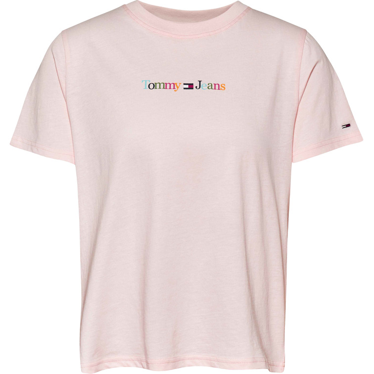 t-shirt femme  th tjw reg color serif linear ss