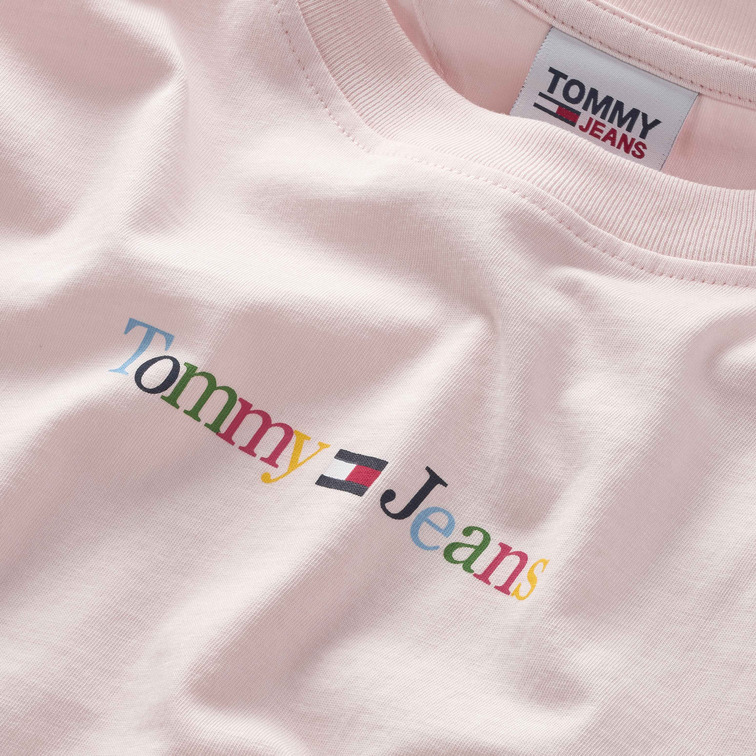t-shirt femme  th tjw reg color serif linear ss
