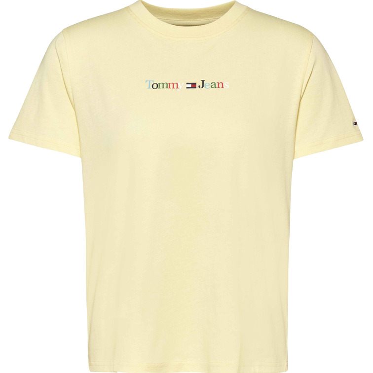t-shirt femme  th tjw reg color serif linear ss