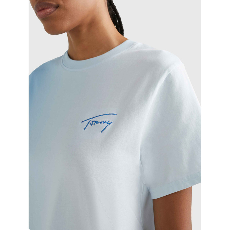 t-shirt femme  th tjw cls dip dye signature tee