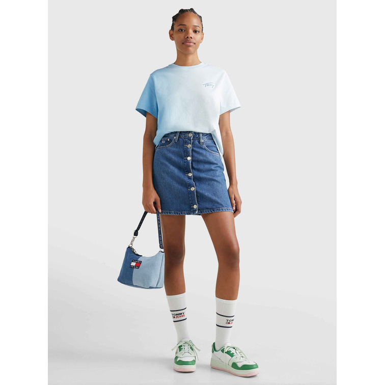 t-shirt femme  th tjw cls dip dye signature tee