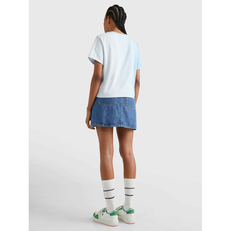 t-shirt femme  th tjw cls dip dye signature tee