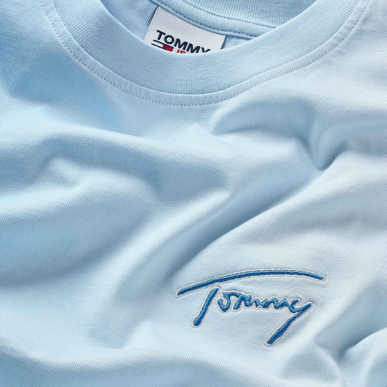 t-shirt femme  th tjw cls dip dye signature tee