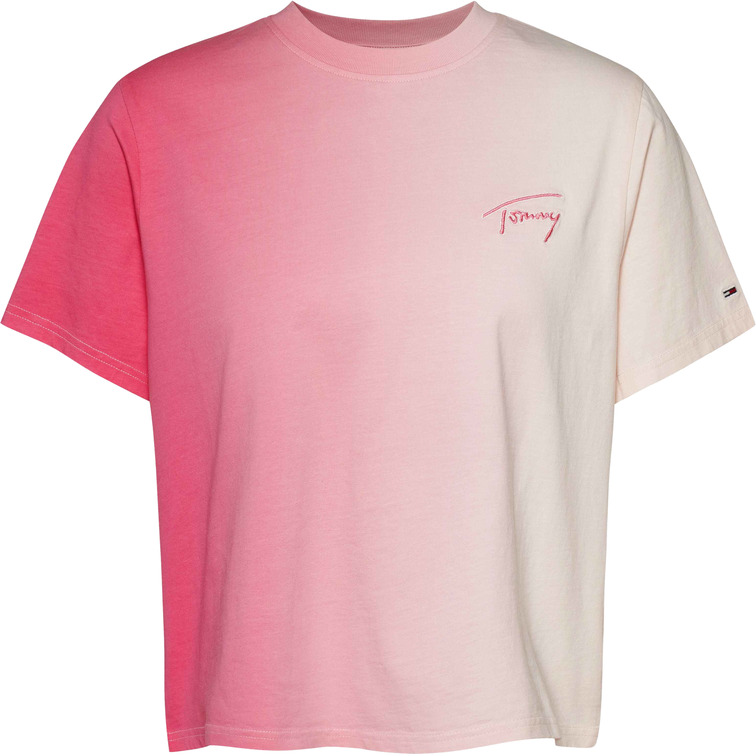 t-shirt femme  th tjw cls dip dye signature tee