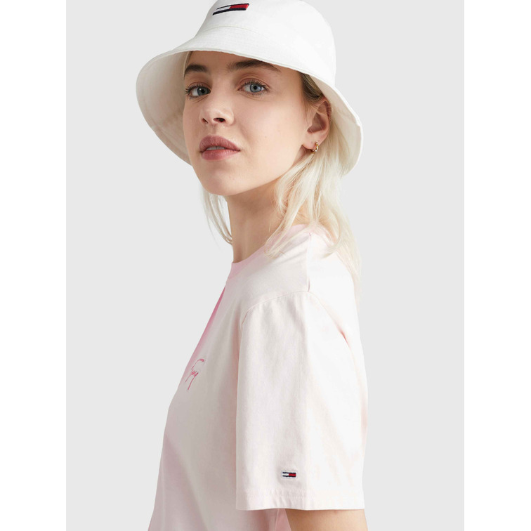 t-shirt femme  th tjw cls dip dye signature tee