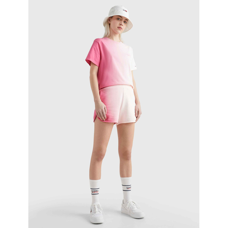 t-shirt femme  th tjw cls dip dye signature tee
