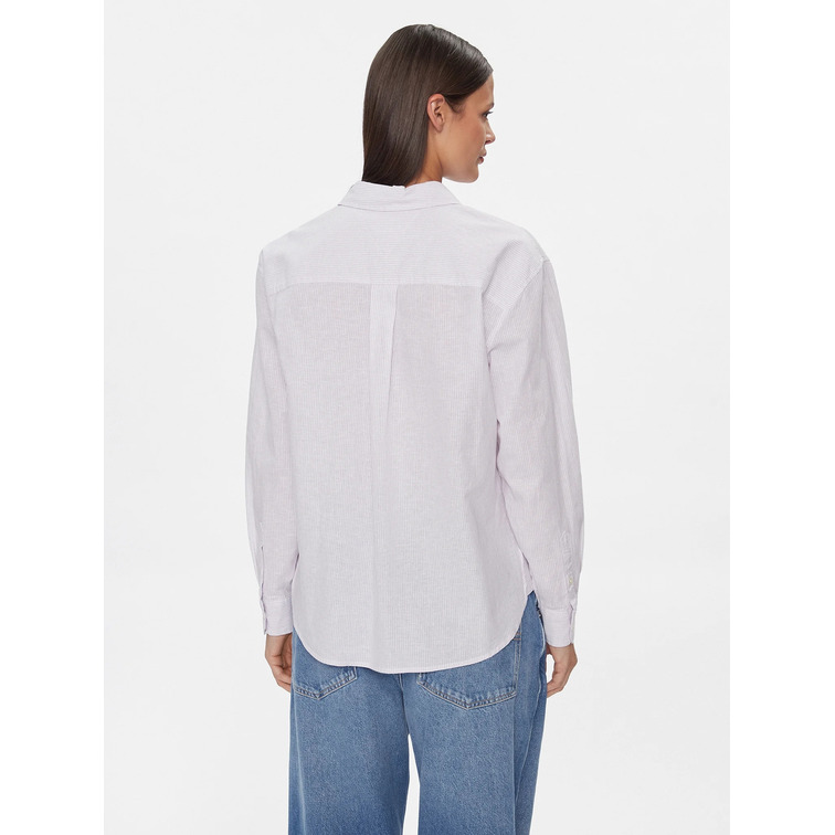 chemise femme  th tjw boxy stripe linen shirt
