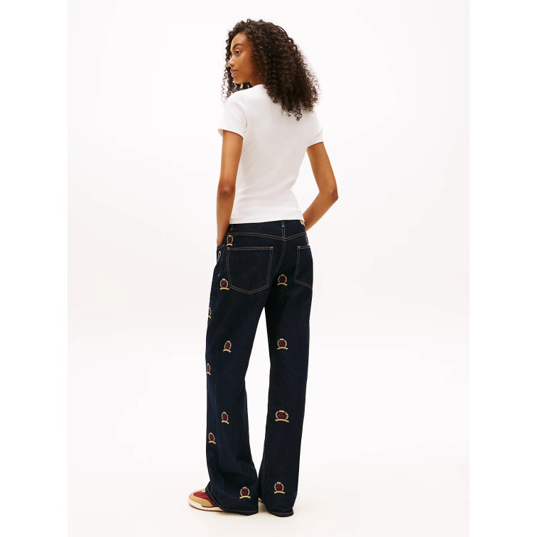 femme tjw slim badge rib tee ybl