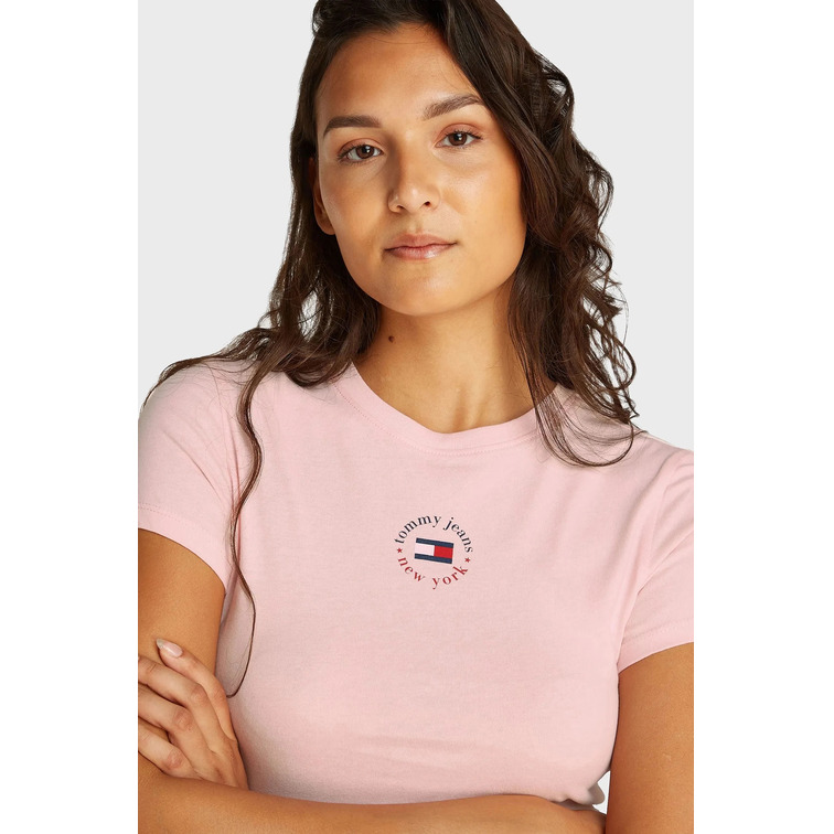 t-shirt femme  tommy hilfiger tjw slim essential logo 2 tee