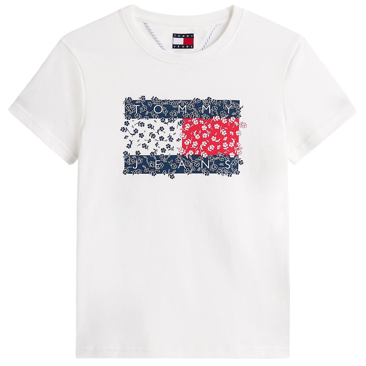 femme tjw reg floral flag tee ybl