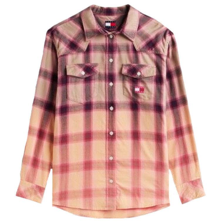 chemise femme  tommy hilfiger tjw rlx flannel shirt