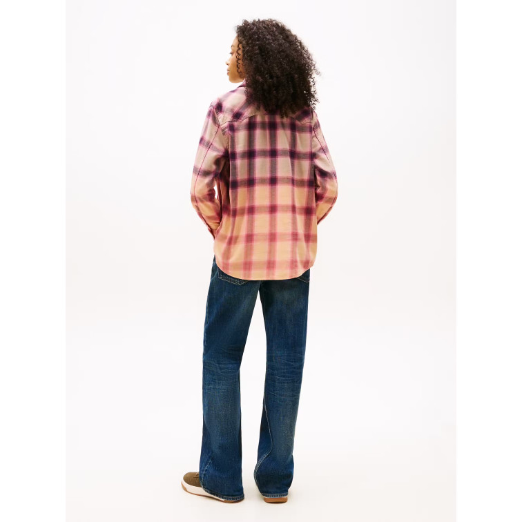 chemise femme  tommy hilfiger tjw rlx flannel shirt