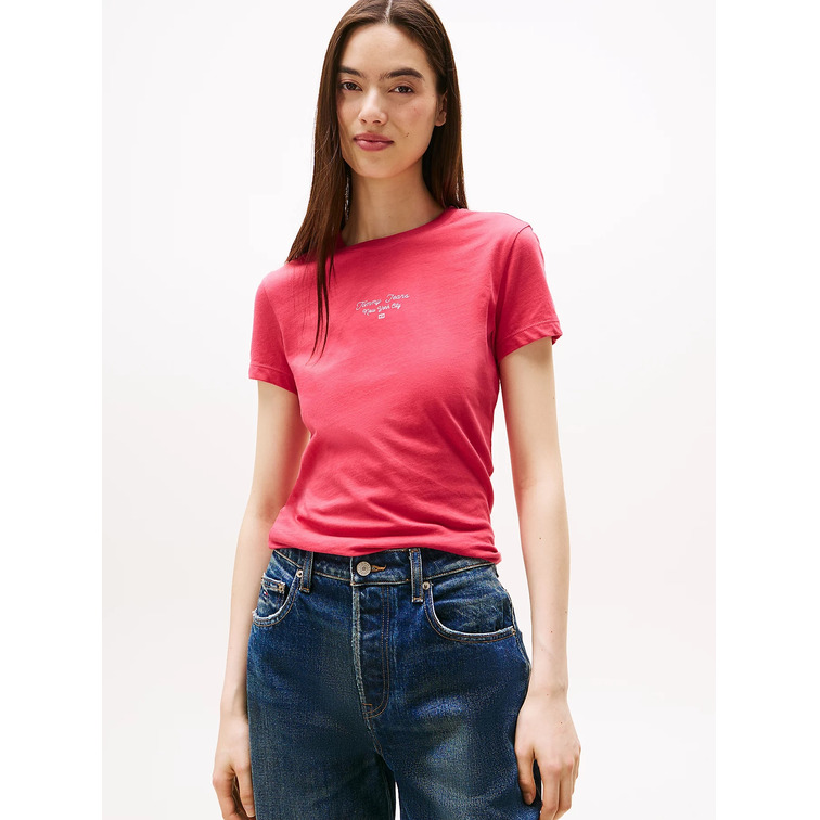 t-shirt femme  tommy hilfiger tjw slim ess logo 1 tee ext