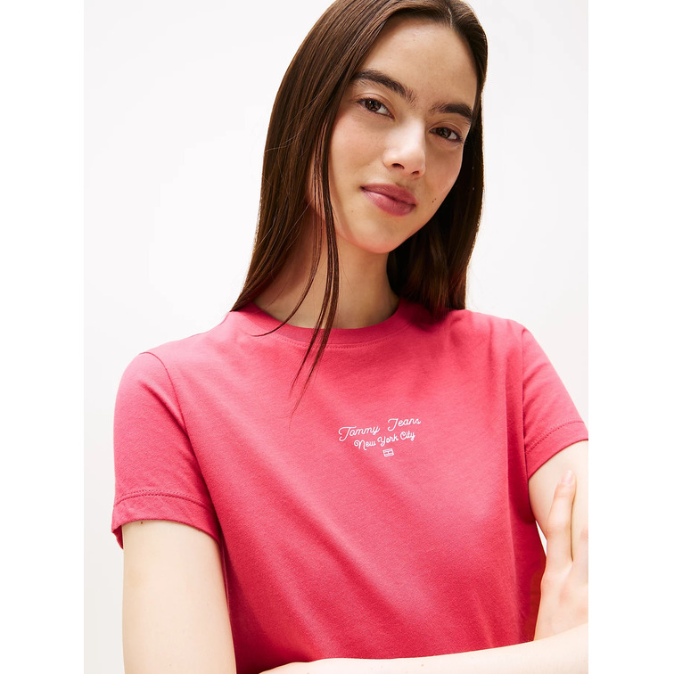 t-shirt femme  tommy hilfiger tjw slim ess logo 1 tee ext
