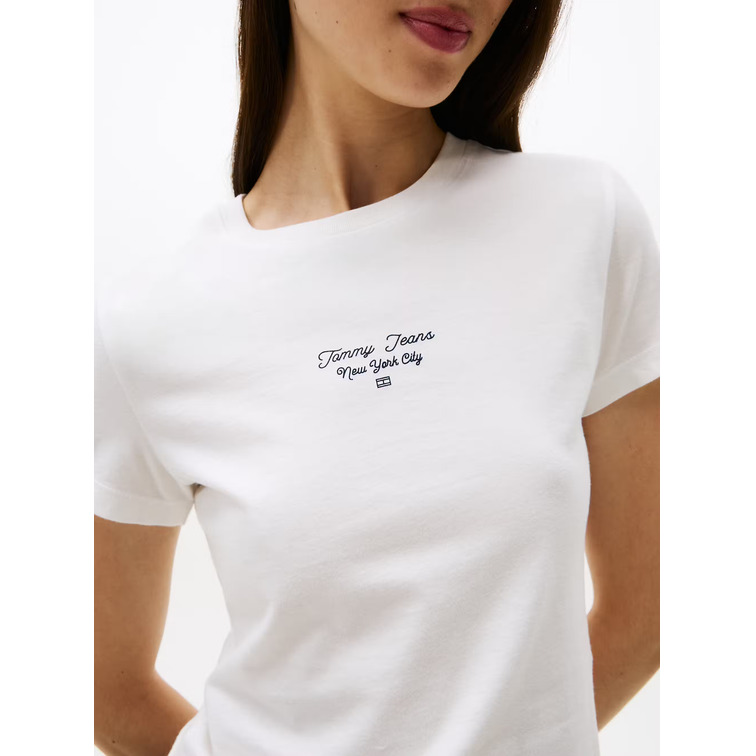 t-shirt femme  tommy hilfiger tjw slim ess logo 1 tee ext