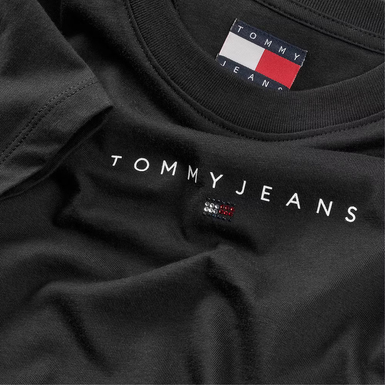 t-shirt femme  tommy hilfiger tjw slim bling linear tee ext