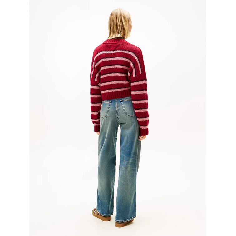femme tjw badge stripe fluff cardi e xjp