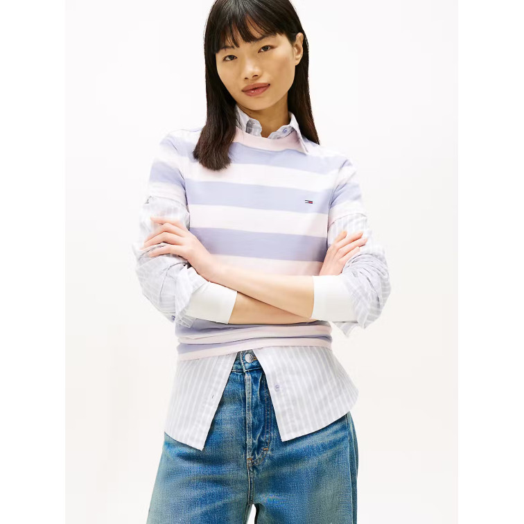 t-shirt femme  tommy hilfiger tjw reg s flag maillot ss tee e