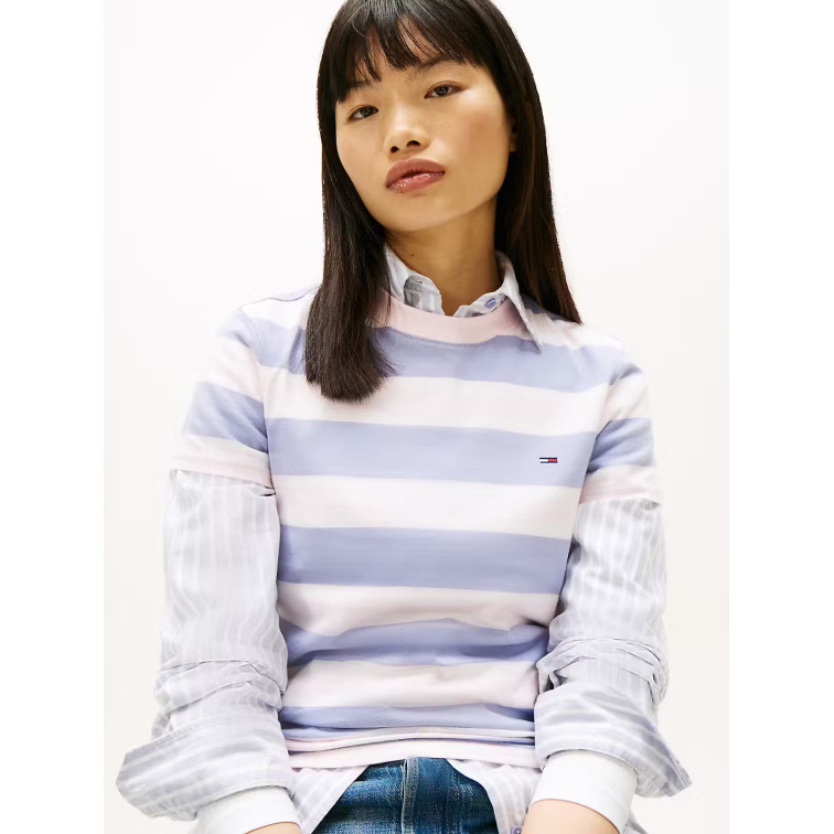 t-shirt femme  tommy hilfiger tjw reg s flag maillot ss tee e