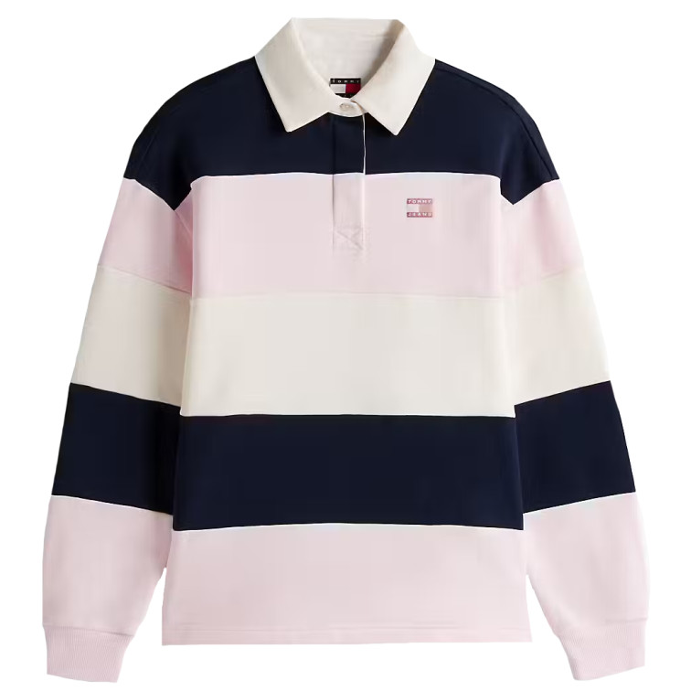 sweat-shirt femme  tommy hilfiger tjw badge stripe rugby
