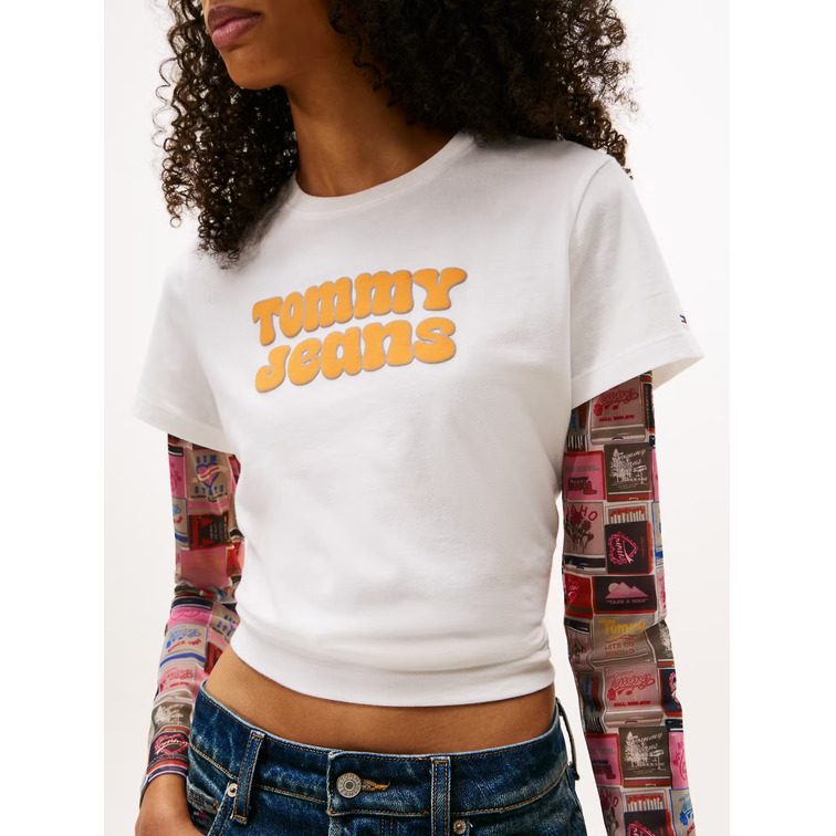 t-shirt femme  tommy hilfiger tjw reg essential logo 2 tee e