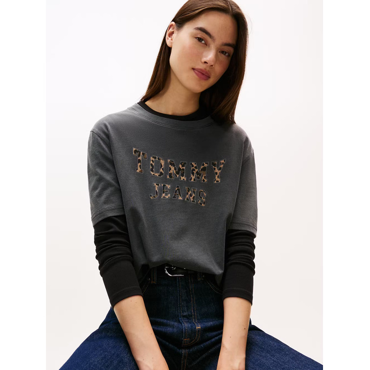 femme tjw bxy leopard varsity tee bds