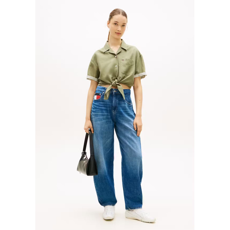 chemise femme  tommy hilfiger tjw tie front linen shirt