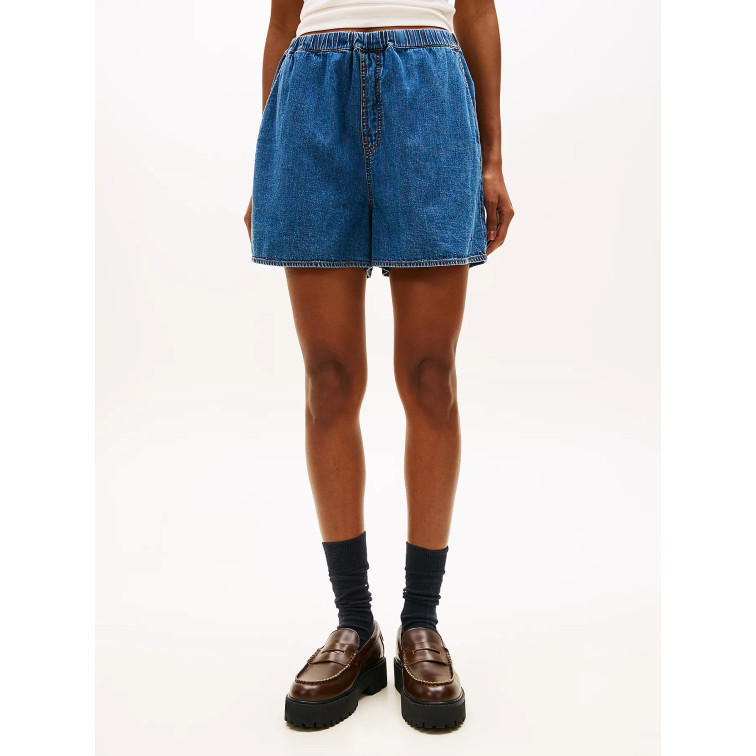 le short femme  tommy hilfiger tjw ess chambray  shorts ext