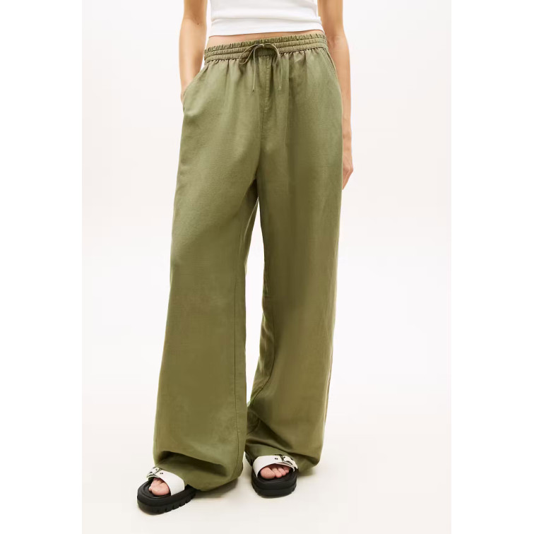 pantalon femme  tommy hilfiger tjw essential linen pants