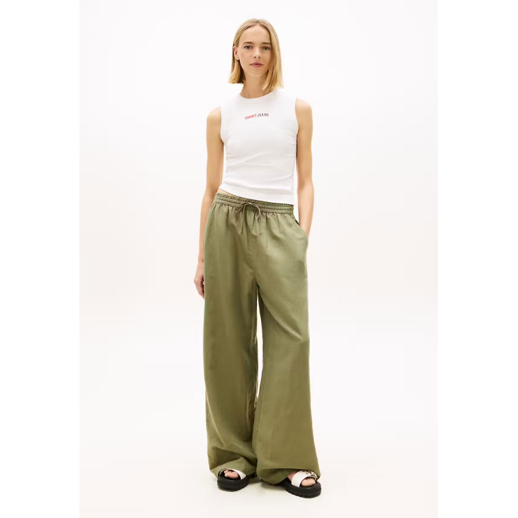 pantalon femme  tommy hilfiger tjw essential linen pants