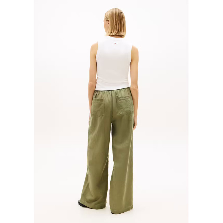 pantalon femme  tommy hilfiger tjw essential linen pants