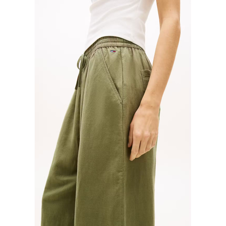 pantalon femme  tommy hilfiger tjw essential linen pants