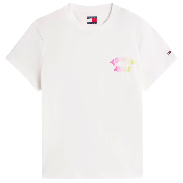 t-shirt femme  tommy hilfiger tjw reg tj bubble ss tee ext