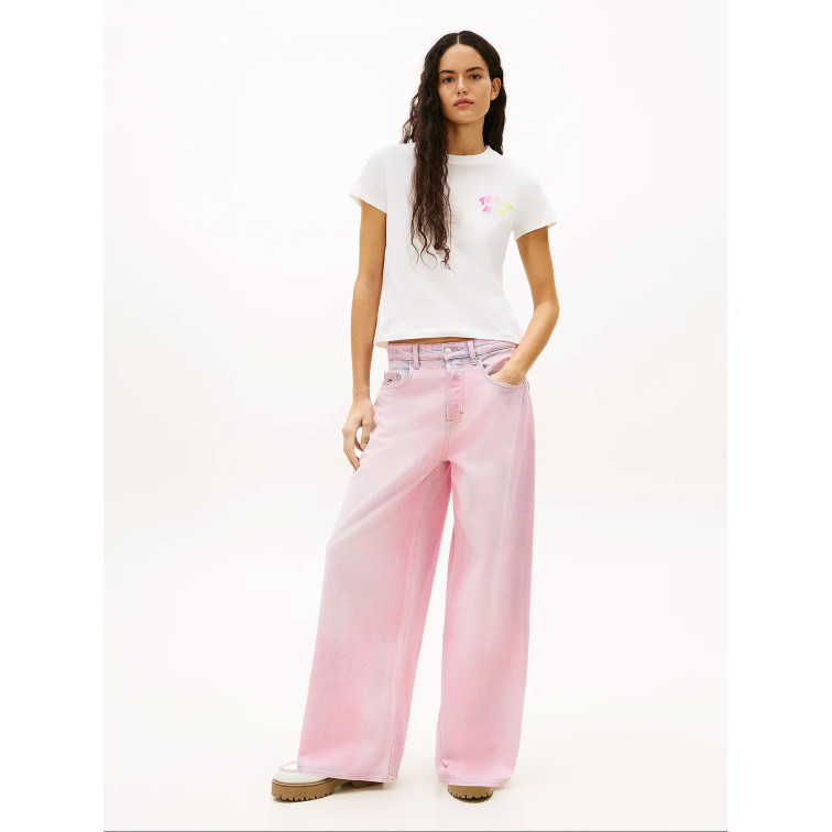 t-shirt femme  tommy hilfiger tjw reg tj bubble ss tee ext