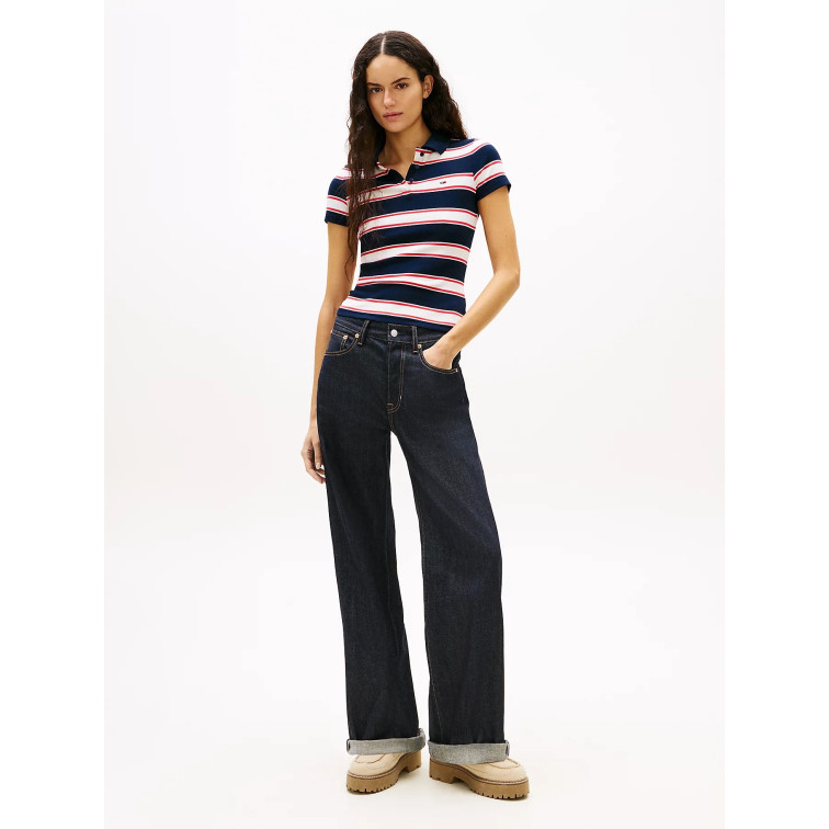 pôle femme  tommy hilfiger tjw slim rib ss pôle