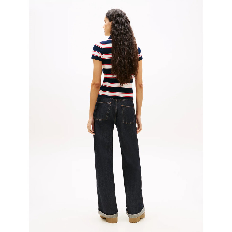 pôle femme  tommy hilfiger tjw slim rib ss pôle