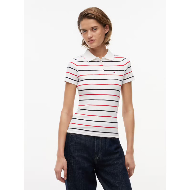 pôle femme  tommy hilfiger tjw slim rib ss pôle
