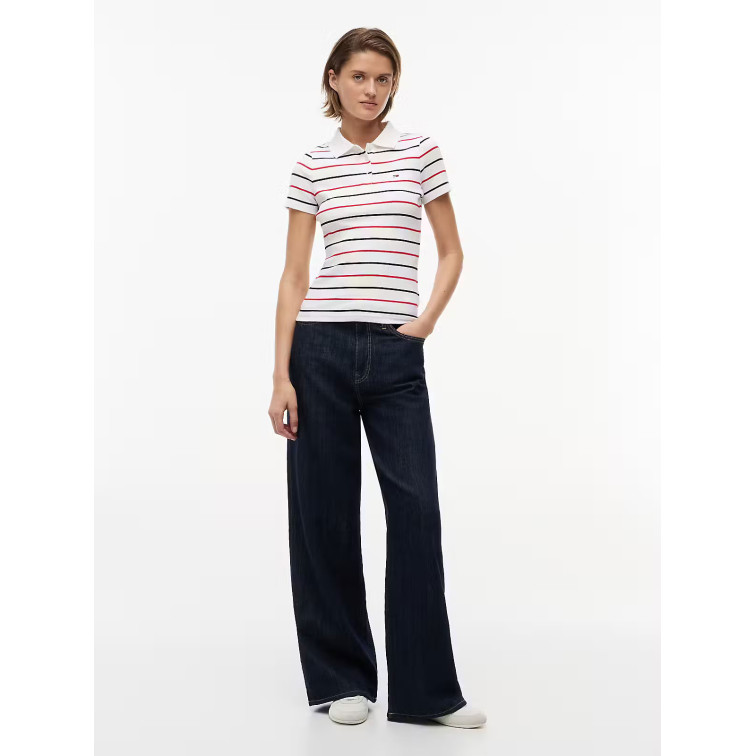 pôle femme  tommy hilfiger tjw slim rib ss pôle