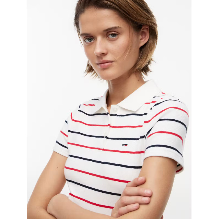 pôle femme  tommy hilfiger tjw slim rib ss pôle