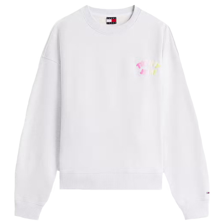 sweat-shirt femme  tommy hilfiger tjw bxy color bubble crew ext