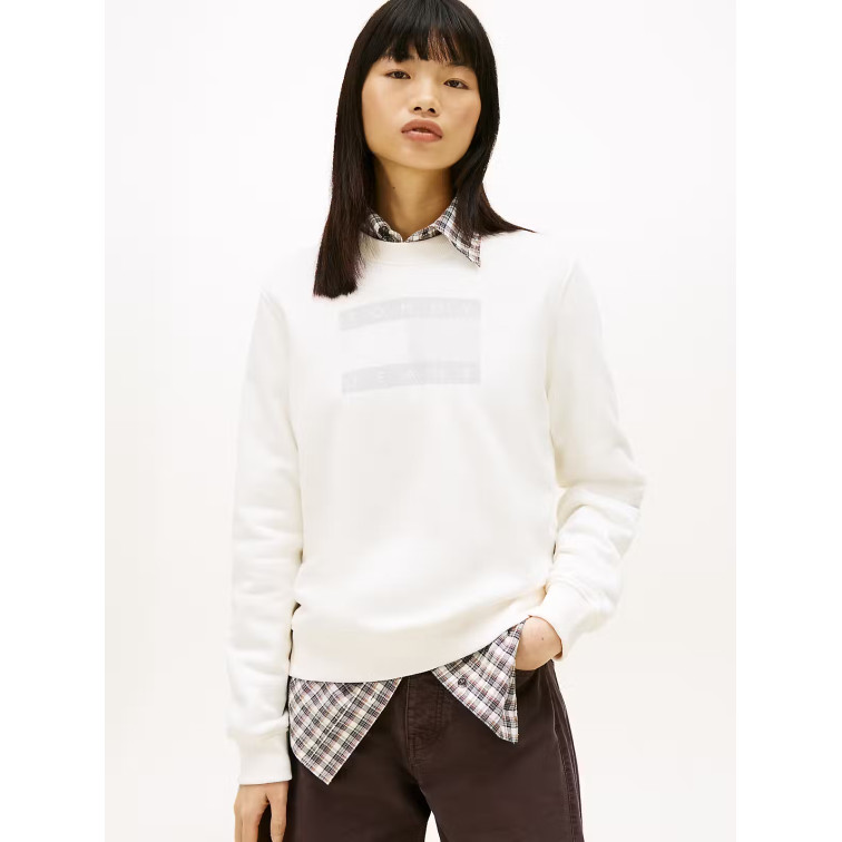 sweat-shirt femme  tommy hilfiger tjw reg tj flag crew