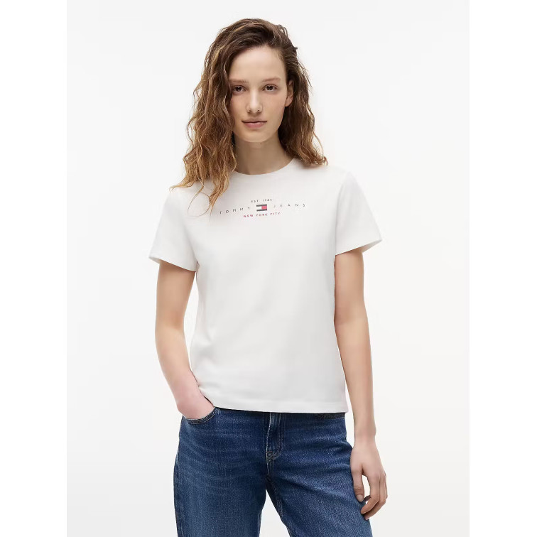 t-shirt femme  tommy hilfiger tjw reg us linear ss tee