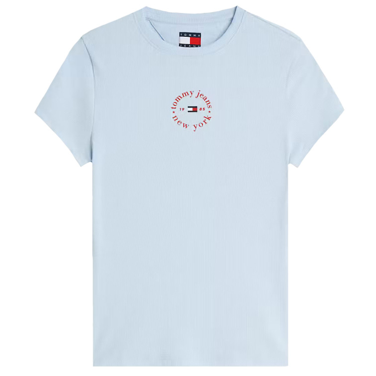 t-shirt femme  tommy hilfiger tjw slim ess logo2 rib tee ext
