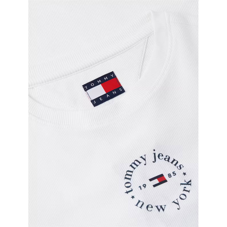 t-shirt femme  tommy hilfiger tjw slim ess logo2 rib tee ext