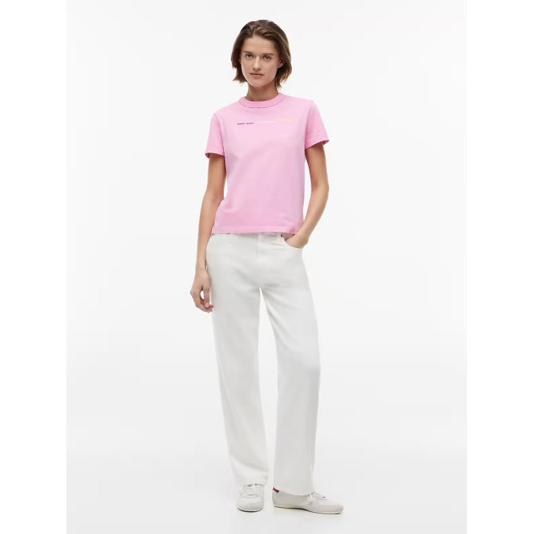 t-shirt femme  tommy hilfiger tjw reg tj repeat wash tee