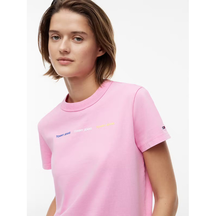 t-shirt femme  tommy hilfiger tjw reg tj repeat wash tee