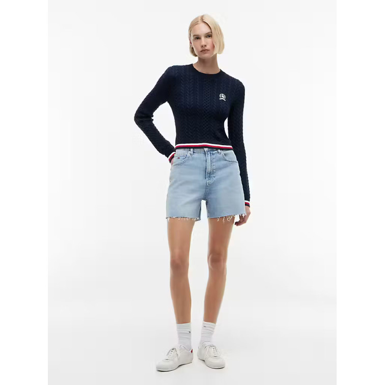 maillot femme  tommy hilfiger tjw rwb tipping sweater