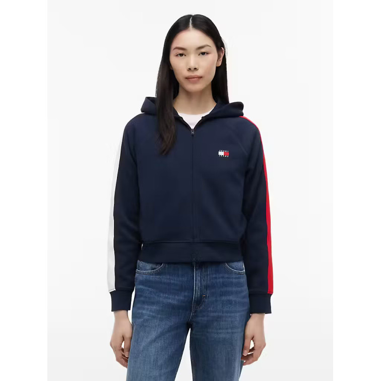 sweat-shirt femme  tommy hilfiger tjw reg badge track hood ext