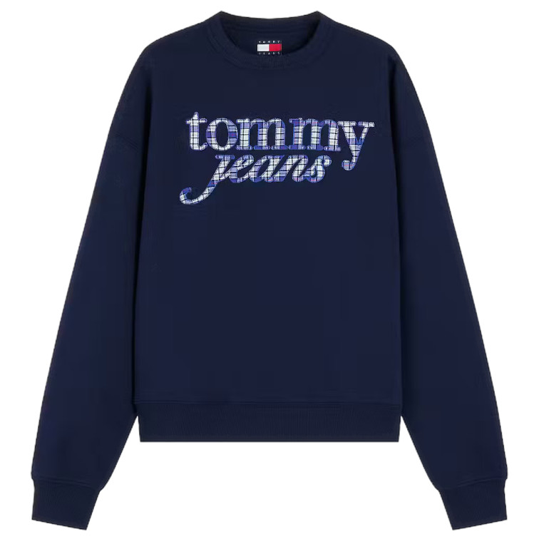 sweat-shirt femme  tommy hilfiger tjw bxy check script crew