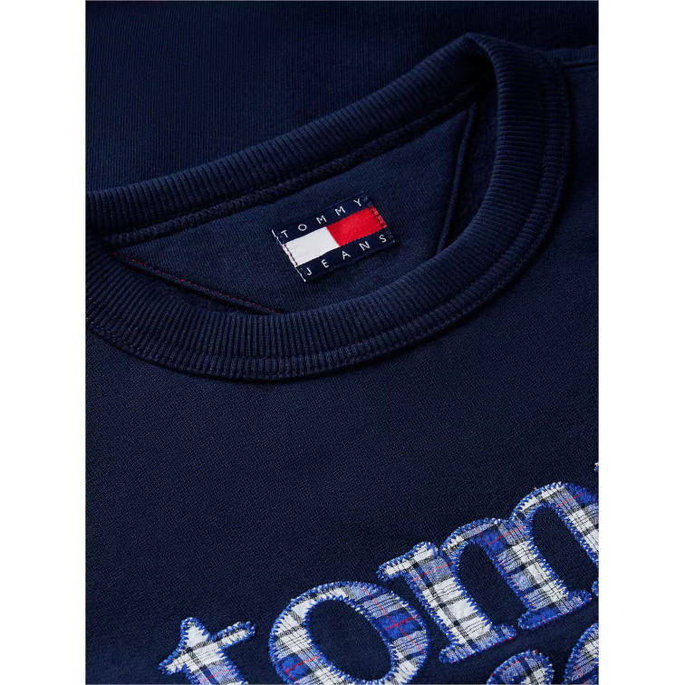 sweat-shirt femme  tommy hilfiger tjw bxy check script crew